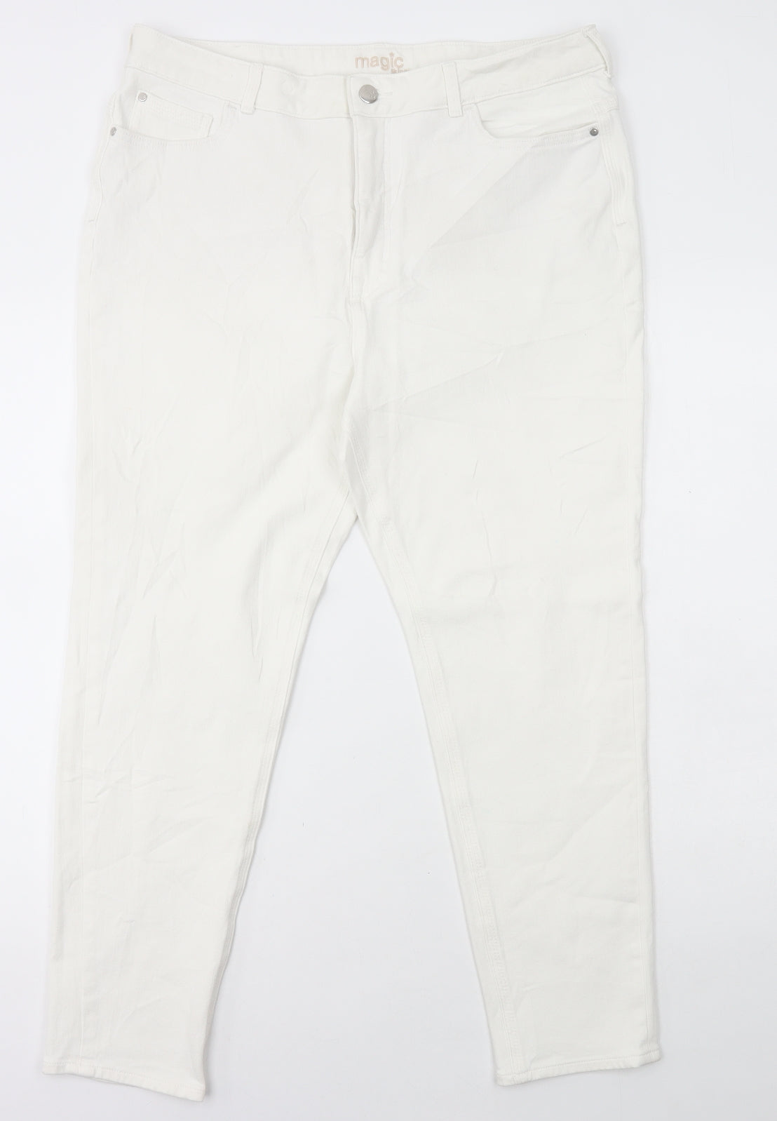 Womens UK Size 38 Marks and Spencer Regular Fit Skinny White Jeans