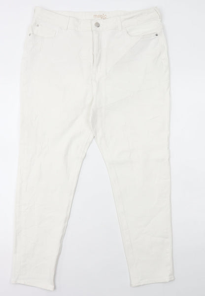 Womens UK Size 38 Marks and Spencer Regular Fit Skinny White Jeans