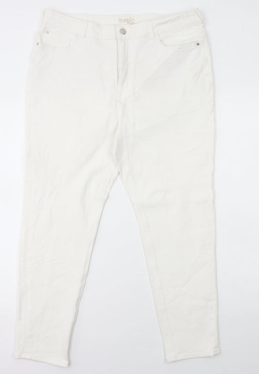 Womens UK Size 38 Marks and Spencer Regular Fit Skinny White Jeans