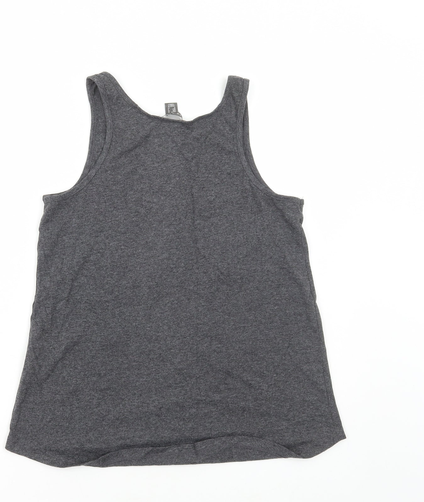 Primark Womens Grey Cotton Basic Tank Size 10 Scoop Neck - North Hollywood