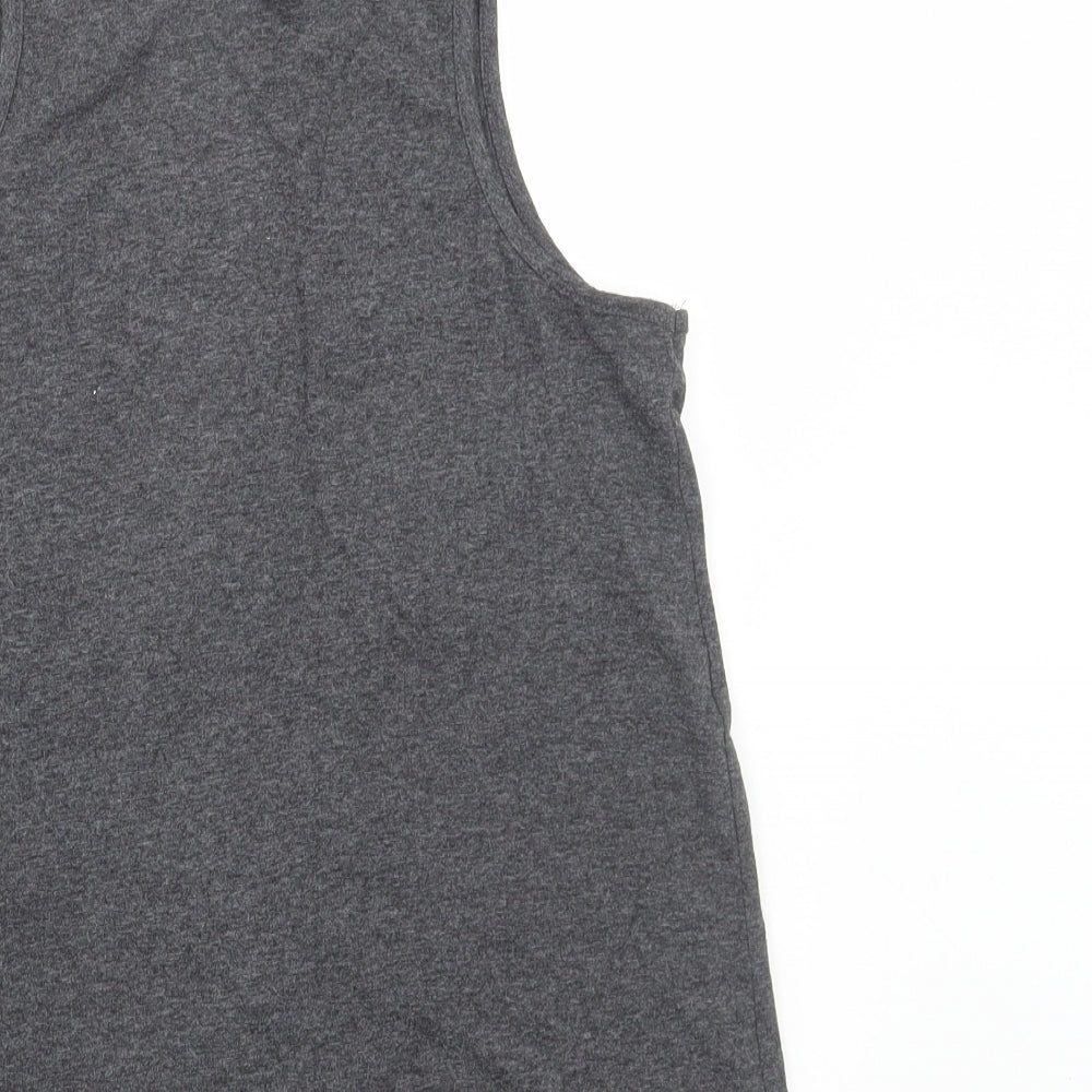 Primark Womens Grey Cotton Basic Tank Size 10 Scoop Neck - North Hollywood