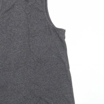 Primark Womens Grey Cotton Basic Tank Size 10 Scoop Neck - North Hollywood