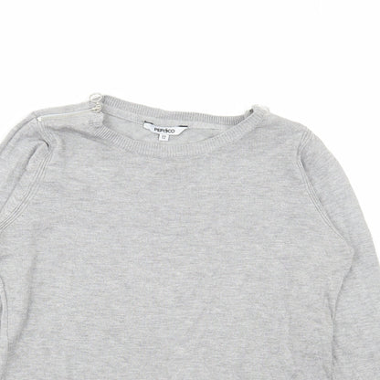 Womens UK Size 12 PEP&CO Grey Pullover Jumper