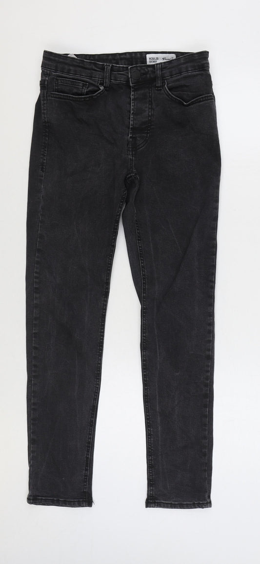 Denim & Co. Mens Black Cotton Skinny Jeans Size 28 in L30 in Regular Zip