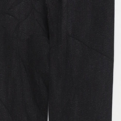 Marks and Spencer Womens Black Cotton Skinny Jeans Size 6 L25 in Regular Zip