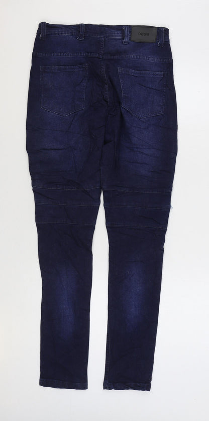 Other Mens Blue Cotton Skinny Jeans Size 30 in L33 in Regular Zip