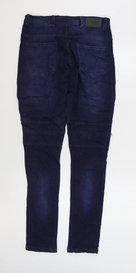 Other Mens Blue Cotton Skinny Jeans Size 30 in L33 in Regular Zip