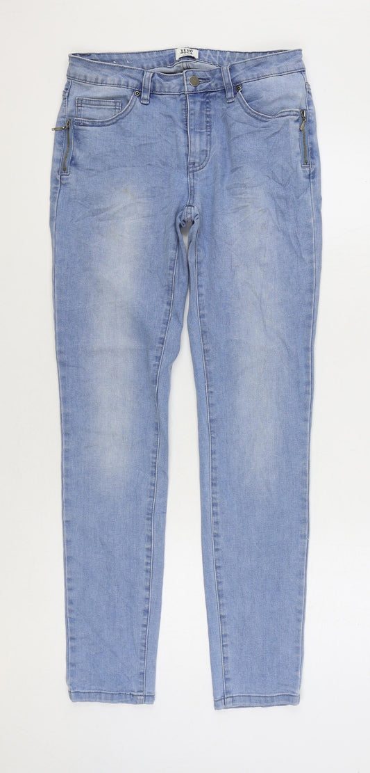 VERO MODA Mens Blue Cotton Skinny Jeans Size 29 in L32 in Regular Zip