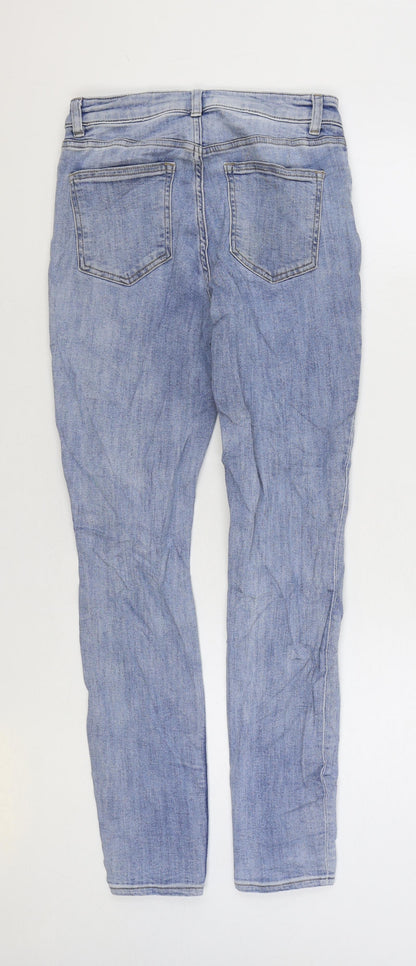 Womens UK Size 10 H&M Regular Fit Skinny Blue Jeans