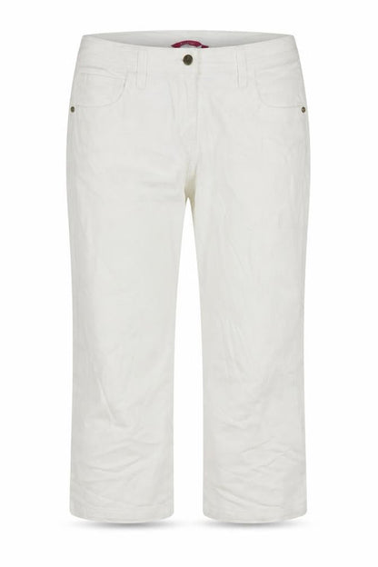Platform Womens White Cotton Cropped Jeans Size 12 L21 in Regular Zip