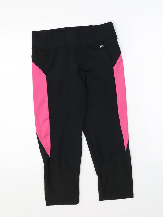 F&F Womens Black Polyester Compression Leggings Size 10 L19 in Regular Pullover