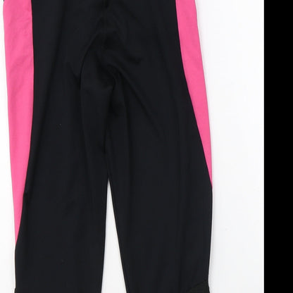 F&F Womens Black Polyester Compression Leggings Size 10 L19 in Regular Pullover
