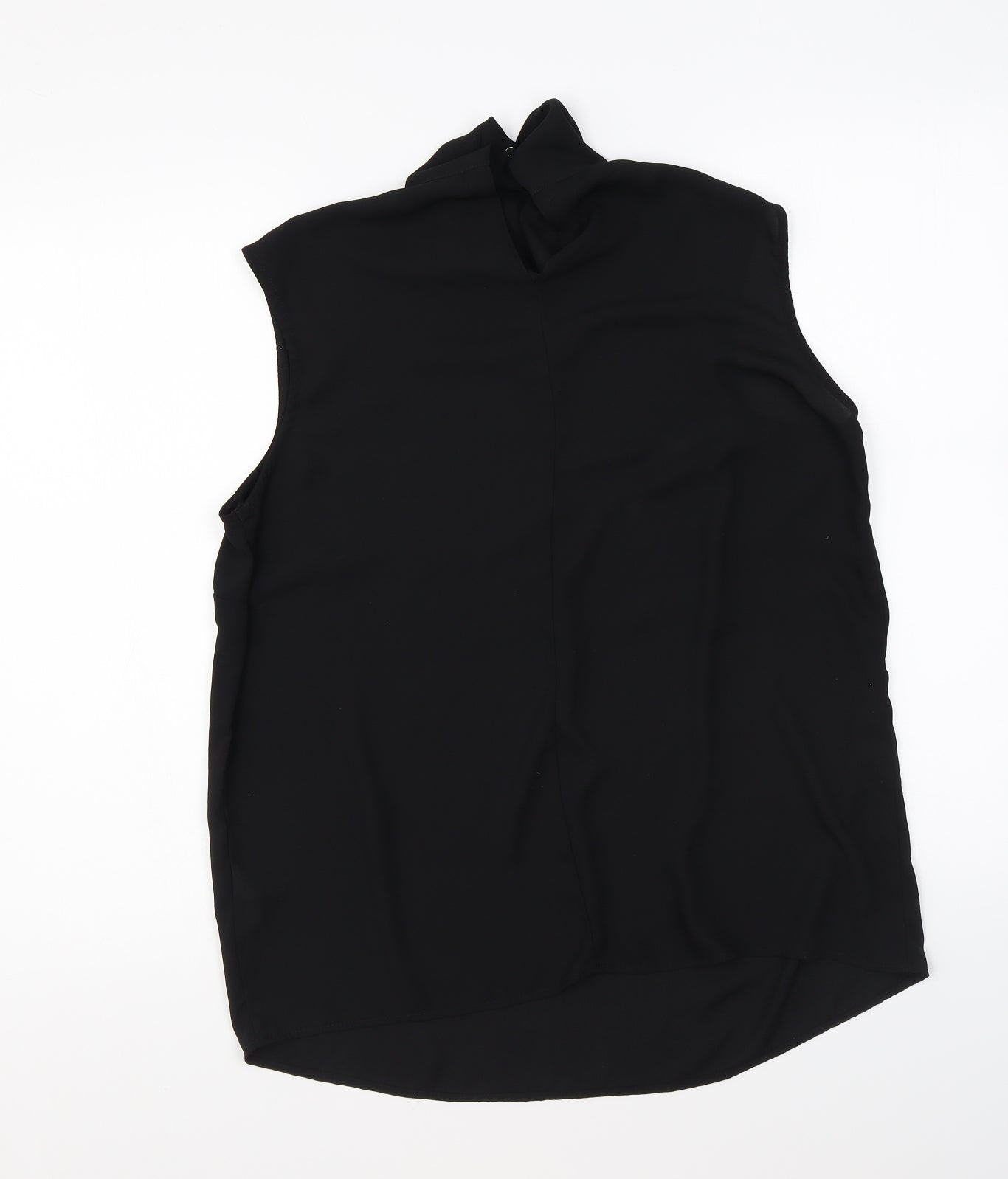 Shop Direct Womens Black Polyester Basic Blouse Size 14 Cowl Neck