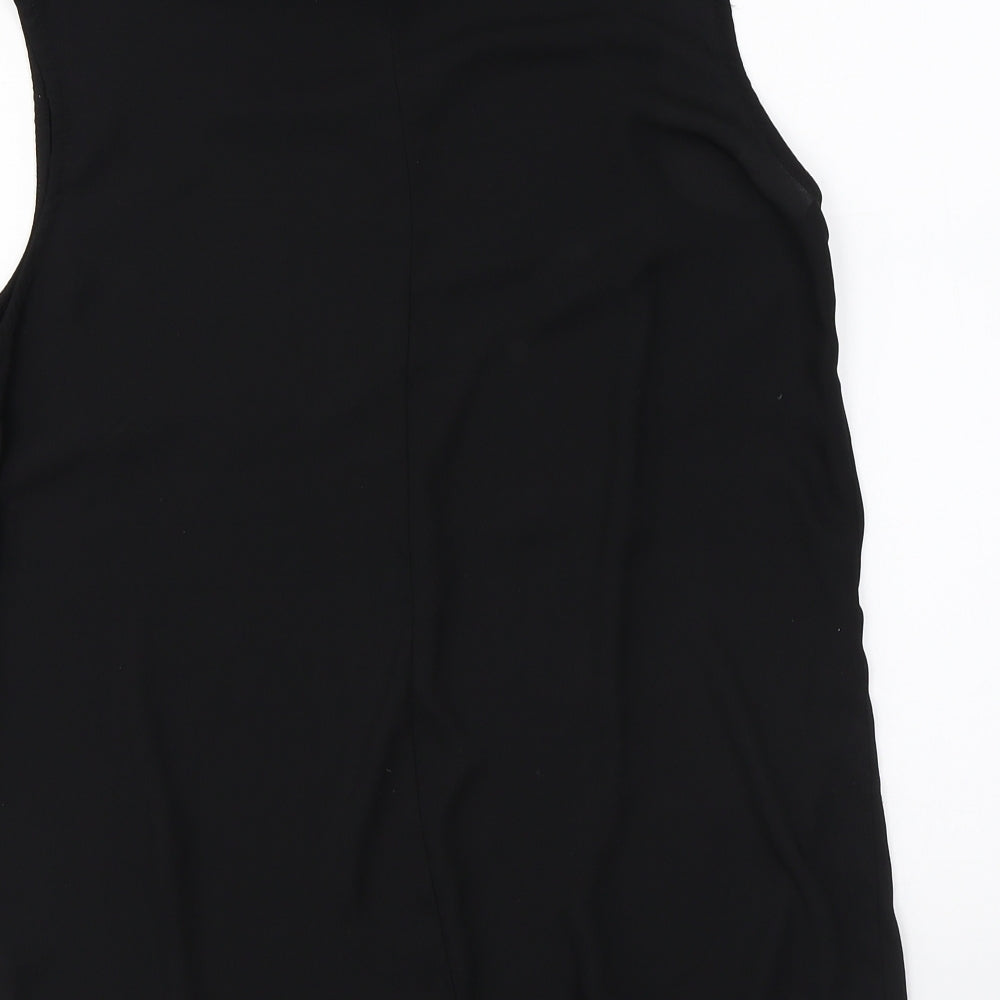 Shop Direct Womens Black Polyester Basic Blouse Size 14 Cowl Neck