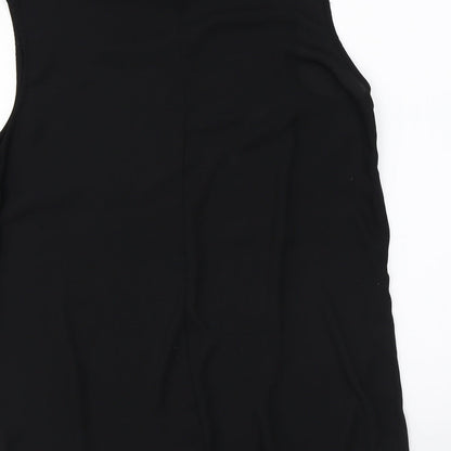 Shop Direct Womens Black Polyester Basic Blouse Size 14 Cowl Neck