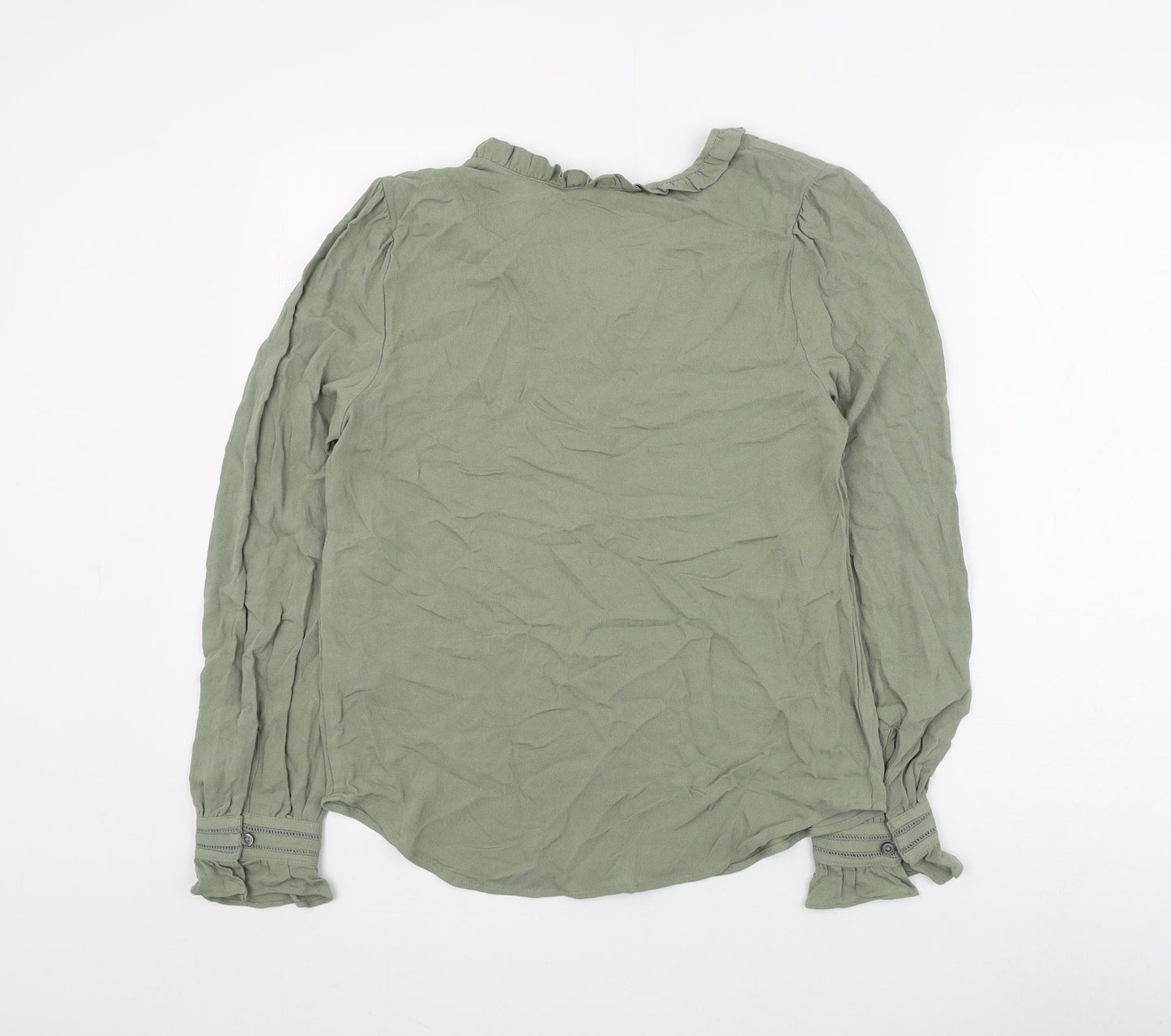 Womens UK Size 6 Marks and Spencer Green Basic Button-Up