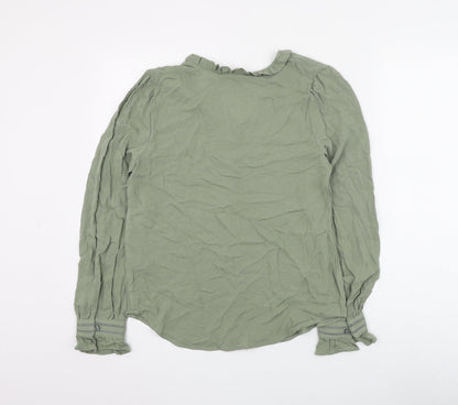 Womens UK Size 6 Marks and Spencer Green Basic Button-Up