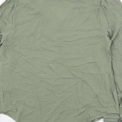 Womens UK Size 6 Marks and Spencer Green Basic Button-Up
