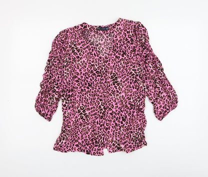Womens UK Size 6 Marks and Spencer Pink Basic Button-Up