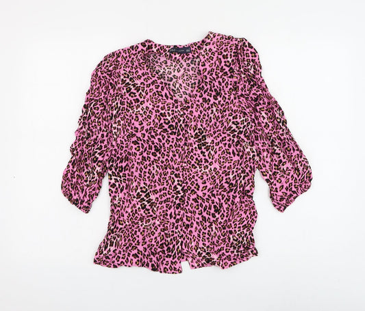 Womens UK Size 6 Marks and Spencer Pink Basic Button-Up