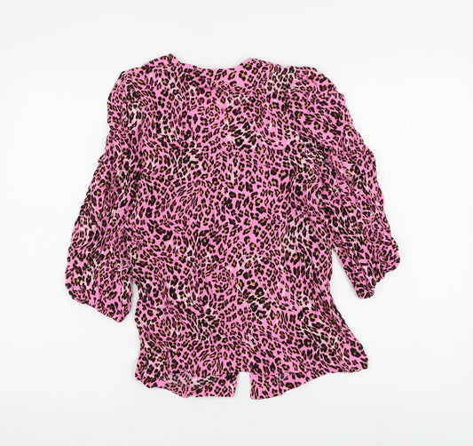 Womens UK Size 6 Marks and Spencer Pink Basic Button-Up