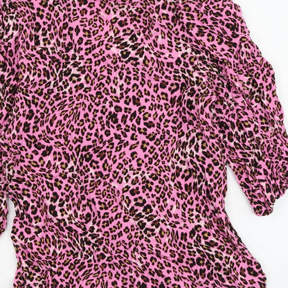 Womens UK Size 6 Marks and Spencer Pink Basic Button-Up