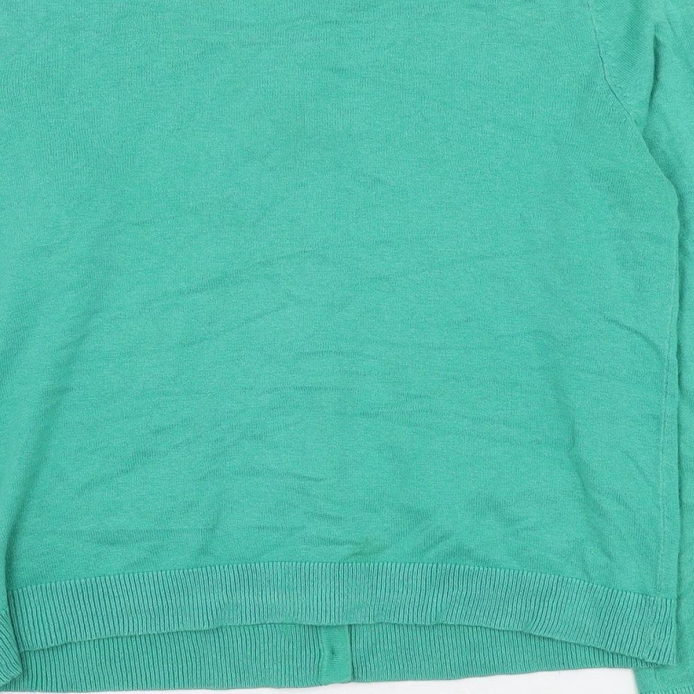 Womens UK Size S H&M Green Cardigan Jumper