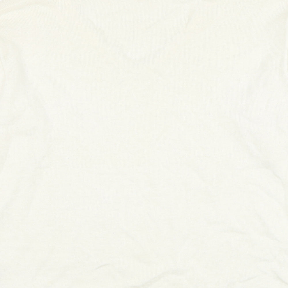 Womens UK Size M Preworn White Pullover Jumper