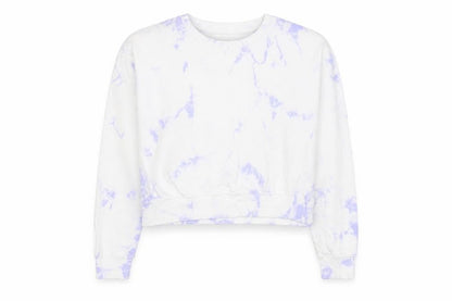 New Look Girls White Geometric Cotton Pullover Sweatshirt Size 14-15 Years Pullover - Tie Dye