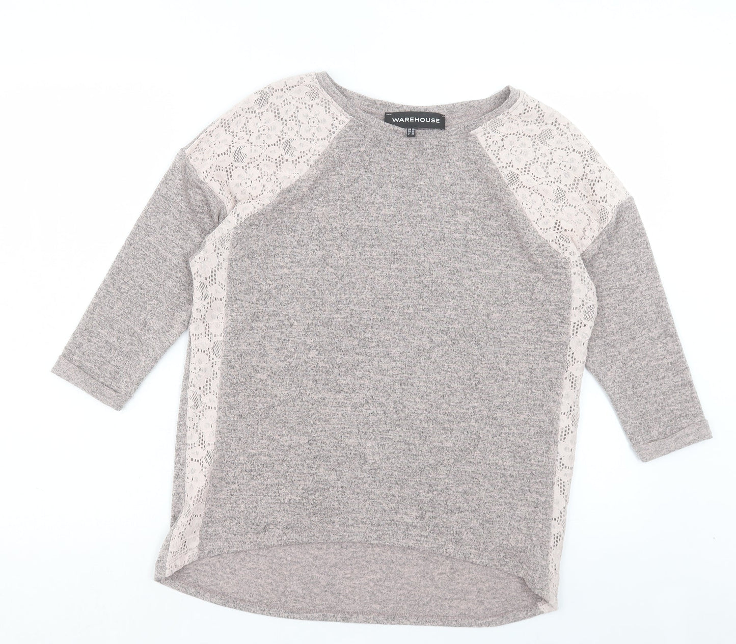Womens UK Size 10 Warehouse Grey Pullover Jumper