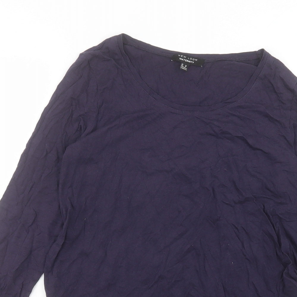 Womens UK Size 10 New Look Blue Basic T-Shirt