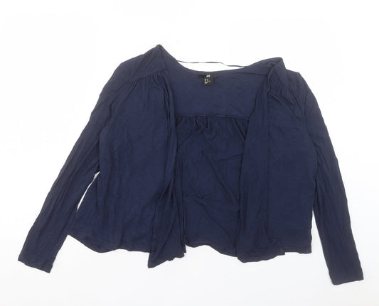 Womens UK Size M H&M Blue Cardigan Jumper
