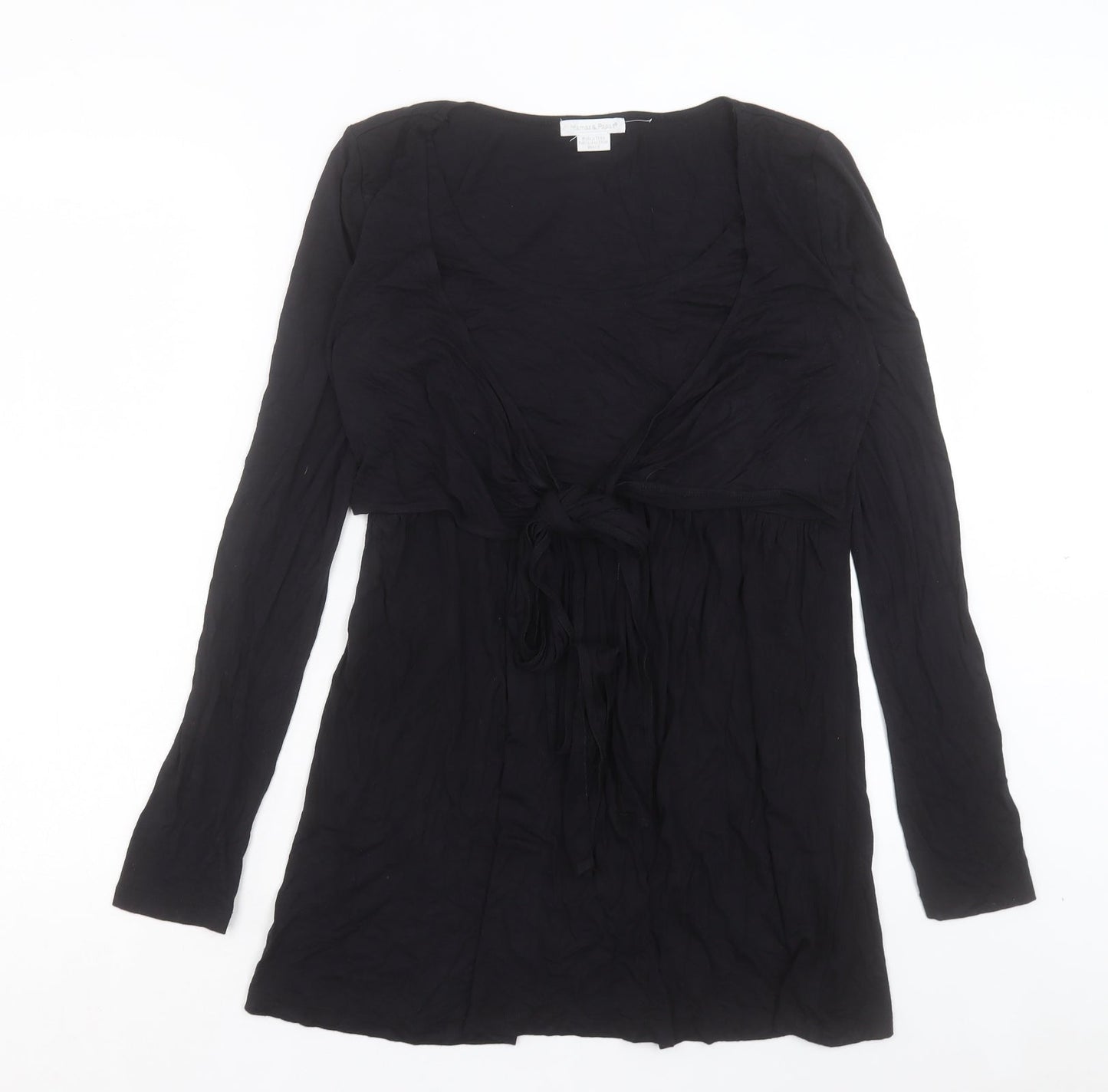 Womens UK Size 8 mamas & papas Black Tunic Blouse