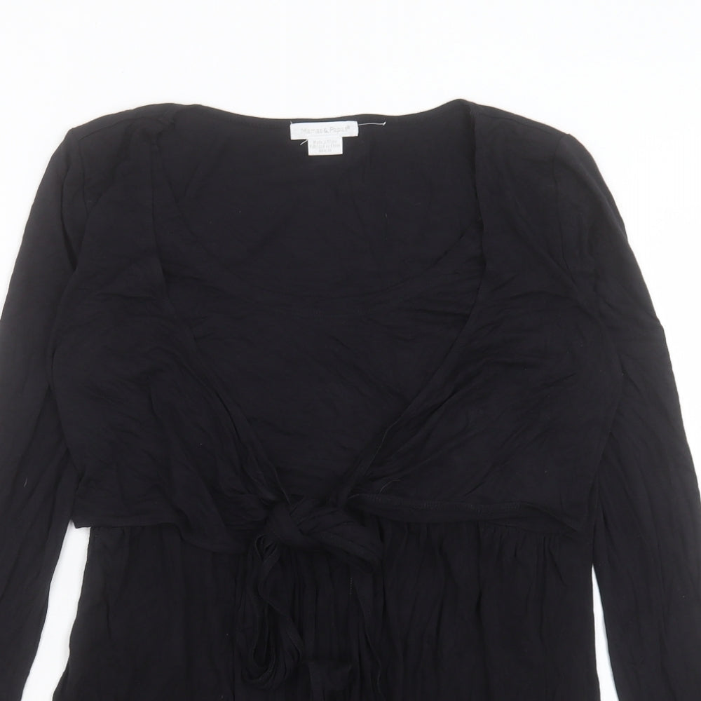 Womens UK Size 8 mamas & papas Black Tunic Blouse
