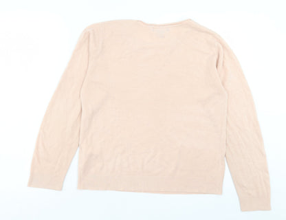Atmosphere Womens Pink Collared Acrylic Pullover Jumper Size 14