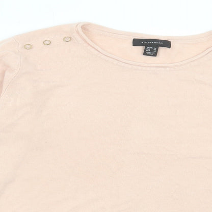 Atmosphere Womens Pink Collared Acrylic Pullover Jumper Size 14