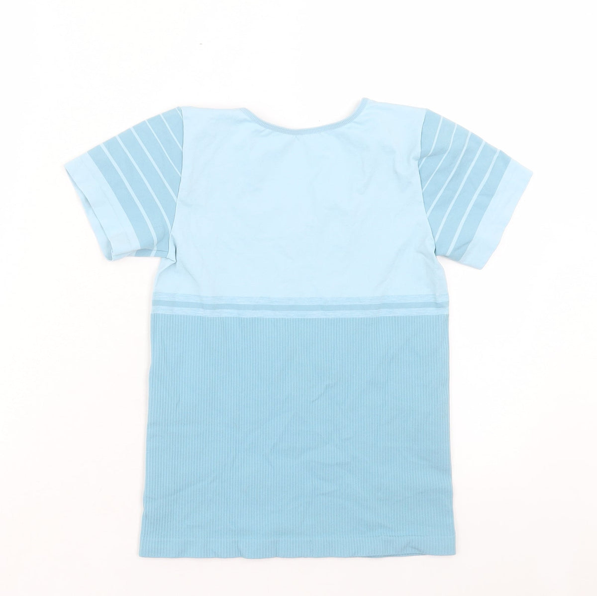 Levante Womens Blue Polyester Basic T-Shirt Size L Crew Neck Pullover - Compression