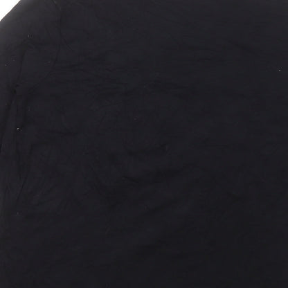 Precis Womens Black Viscose Basic T-Shirt Size S Scoop Neck