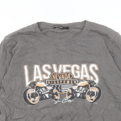 Womens UK Size 8 Nasty Gal Grey Basic T-Shirt