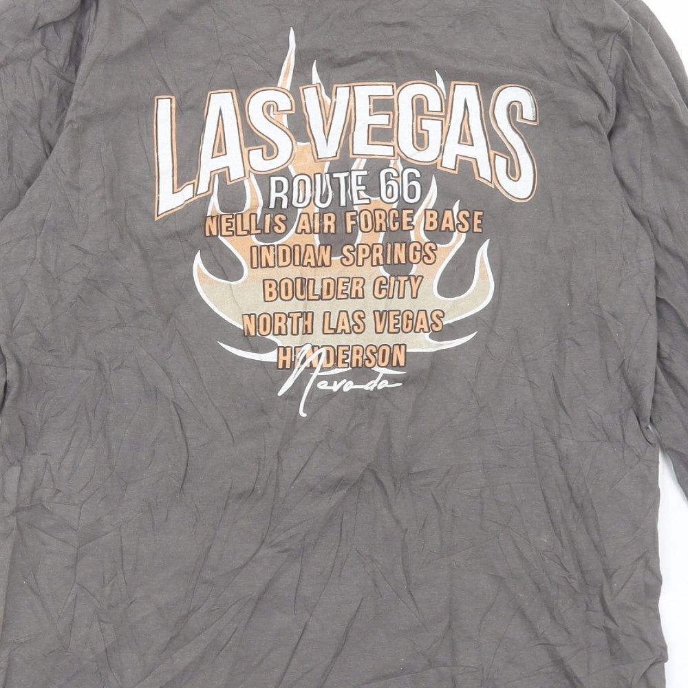 Womens UK Size 8 Nasty Gal Grey Basic T-Shirt