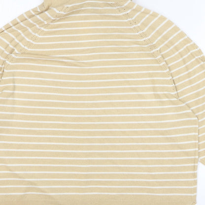 NEXT Womens Beige Striped Polyester Pullover Hoodie Size 12 Pullover