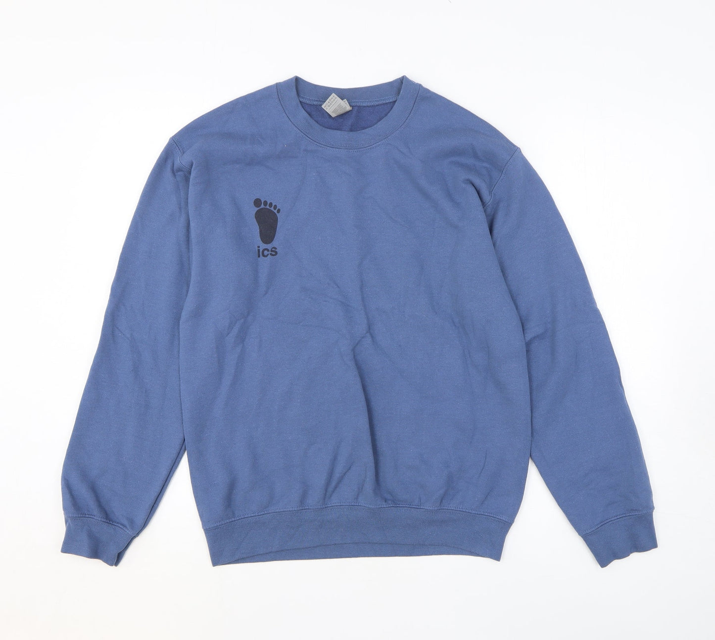Mens UK Size S Gildan Blue Full Zip Sweatshirt