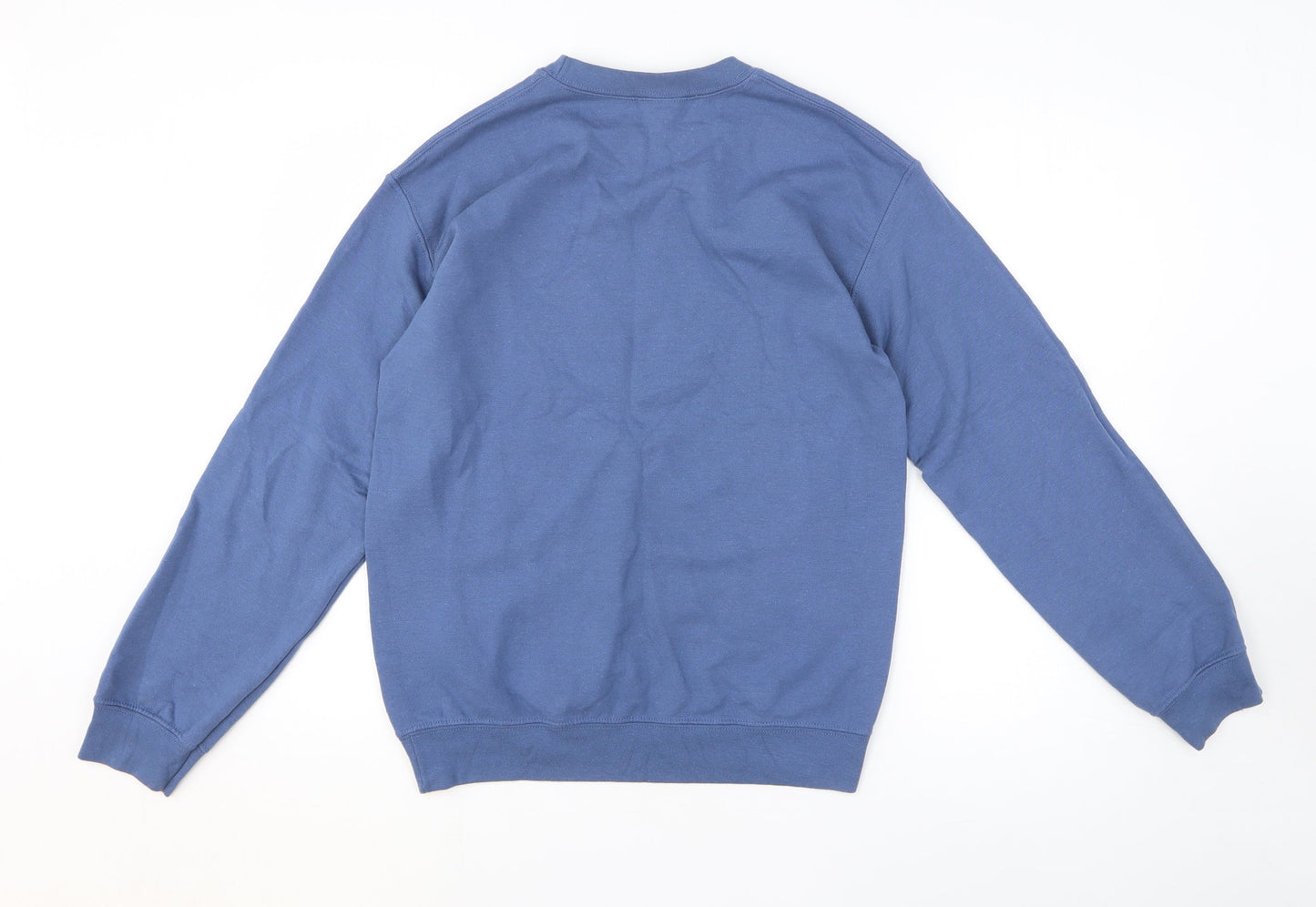 Mens UK Size S Gildan Blue Full Zip Sweatshirt