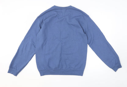 Mens UK Size S Gildan Blue Full Zip Sweatshirt