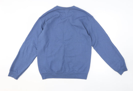 Mens UK Size S Gildan Blue Full Zip Sweatshirt