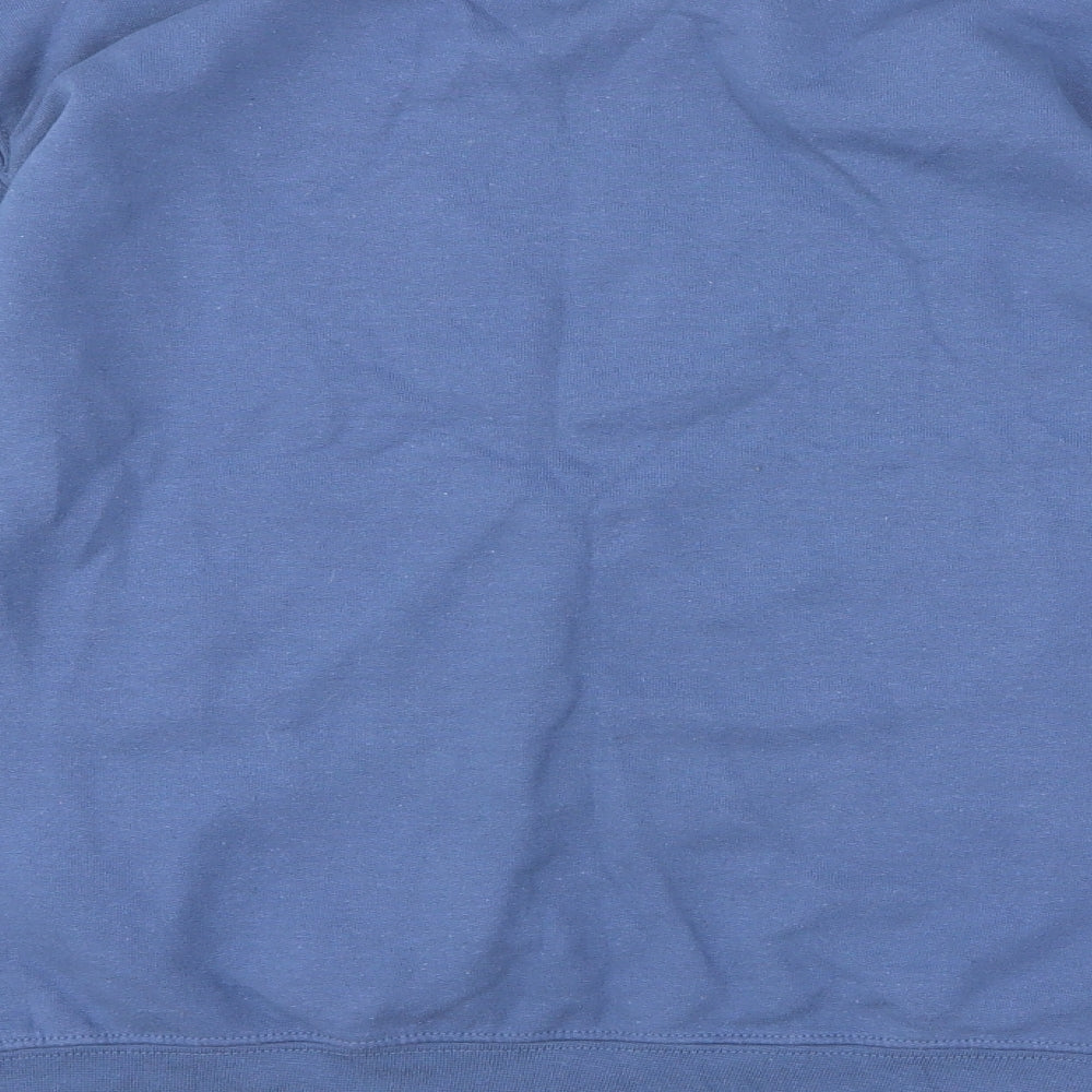 Mens UK Size S Gildan Blue Full Zip Sweatshirt