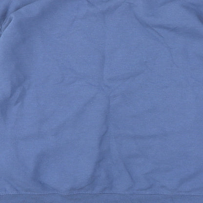 Mens UK Size S Gildan Blue Full Zip Sweatshirt