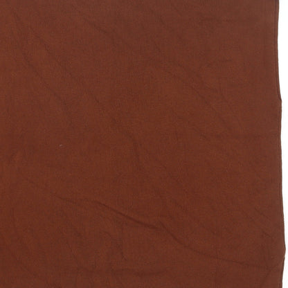 F&F Womens Brown Viscose Basic T-Shirt Size S High Neck