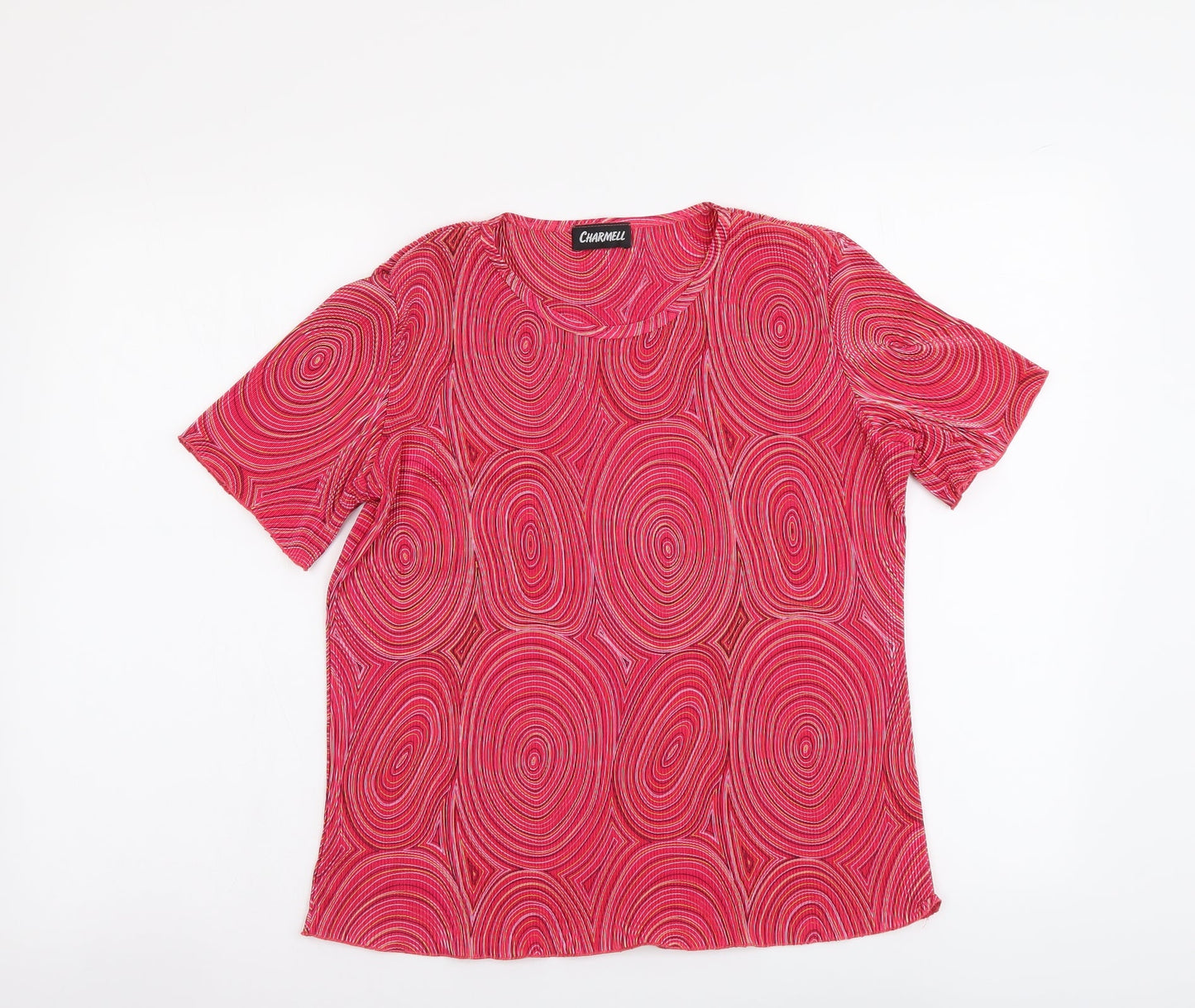 Womens UK Size M Charmell Pink Basic T-Shirt