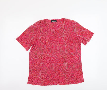 Womens UK Size M Charmell Pink Basic T-Shirt